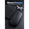 Bluetooth Klavye Mouse Seti Türkçe Tuş Dizilimli Beyaz