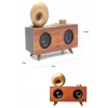 Bluetooth Nostalji Speaker Radyo Gramofon Ahşap Renk Vintage