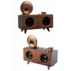 Bluetooth Nostalji Speaker Radyo Gramofon Ahşap Renk Vintage Yeni Nesil