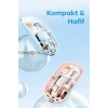 Bluetooth Usb Çift Modlu Sessiz Mouse, Şeffaf Mıknatıslı Kapaklı, Type-c Şarjlı, Dpı Ayarlı, Kablosuz 10m Çekim Mesafeli, Masaüstü Kısayol Tuşlu, Taşınabilir Şarjlı Mouse Siyah