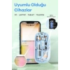 Bluetooth Usb Çift Modlu Sessiz Mouse, Şeffaf Mıknatıslı Kapaklı, Type-c Şarjlı, Dpı Ayarlı, Kablosuz 10m Çekim Mesafeli, Masaüstü Kısayol Tuşlu, Taşınabilir Şarjlı Mouse Siyah