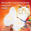 Boyanabilir Kedi Model Maske – Kendi Tasarımını Oluştur (4887)