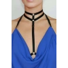 Boyunda Çift Sıralı Şık Lastik Harness - Brf84