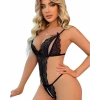 Büyük Beden Fantezi Siyah Dantelli Babydoll