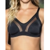 Büyük Beden Uyumlu Siyah Tül Detaylı Günlük Sütyen, B,C Cup Balensiz Konforlu Sütyen