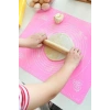 Büyük Boy Silikon Hamur Açma Matı 50x40 Cm Hamur Açma Matı Ölçekli