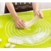 Büyük Boy Silikon Hamur Açma Matı 50x40 Cm Hamur Ölçekli Yeşil