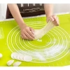 Büyük Boy Silikon Hamur Açma Matı 50x40 Cm Hamur Ölçekli Yeşil