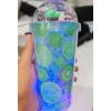 Buzz Temalı Suluk Pipetli Buzlu Cam Görünümlü Led Işıklı 450 ML Çift Katman Mika 2768