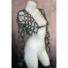 Çapraz Tasarım Uzun Kollu Deri Crop Bağlamalı Büstiyer Harness- Brf1076