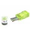 Cat6 Ez Rj45 Konnektör - 100 Adet Yeşil / Özel Plastik Kutulu ND2401