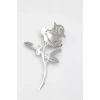 Çelik Gül Broş - Gümüş