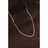 Çelik Gümüş Renk 60 cm İnce İtalyan Zincir Kolye - TJ-BKO6226