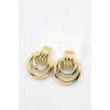 Çelik Halka Küpe - Altın
