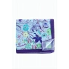 Çiçek Desenli Mor Renkli Zr Şifon Fular 50*50 cm