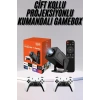Çift Kollu Game Box Projeksiyon Cihazı Kumandalı Android Tv Dahili Hoparlör