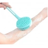 Çift Taraflı Silikon Uzun Saplı  Banyo Fırçası CM-331 (4887)