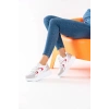 Cintia Beyaz Kırmızı Bağcıklı Spor Ayakkabı