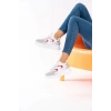 Cintia Beyaz Kırmızı Bağcıklı Spor Ayakkabı
