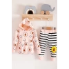 Civciv Desenli 2li % 100 Pamuk Kız Bebek Takımı