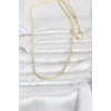 CM 14K Gold Renk Burgu Model Zincirli 60 cm Kadın Kolye - TJ-BKO10959