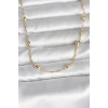 CM 14K Gold Renk Burgu Zincirli Damla Topçuk Model 45 cm Kadın Kolye - TJ-BKO11001