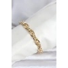 CM 14K Gold Renk Kalın Burgu Zincirli Model Kadın Bileklik - TJ-BB8306