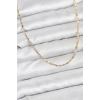 CM 14K Gold Renk Lazer İnce Zincirli Kadın Kolye - TJ-BKO10926