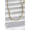 Cm 14k Gold Renk Yassı Model 60 Cm Kadın Kolye 5886