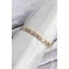 CM Çavuş Model Zirkon Taşlı VIP Seri Gold Renk Pirinç Kadın Bileklik TJ-BB8614