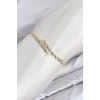 CM Damla Model Zirkon Taşlı VIP Seri Gold Renk Pirinç Kadın Bileklik TJ-BB8610