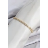 CM Model Zirkon Taşlı VIP Seri Gold Renk Pirinç Kadın Bileklik TJ-BB8604