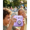 Çocuklar İçin Anında Baskılı Kamera Hd Ekran 4 Rulo Kağıt 5 Kalem Set Hediyeli