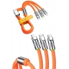 Çoklu Şarj Kablosu Usb Type-c İos Uyumlu 120w Hızlı Şarj Kablosu