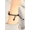 COOL (Havalı) Siyah Deri İpli Unisex Mood Bileklik - TJ-BB1984