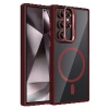 Samsung Galaxy S25 Ultra Remim Lensli Magsafe Standlı Kapak - Bordo