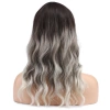 Dalgalı Kısa Perçemli Fiber Sentetik Peruk - Ombre ve Röfleli