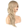 Dalgalı Perçemli Fiber Sentetik Orta Boy Peruk - Balköpüğü Platin Röfleli