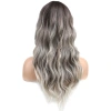 Dalgalı Perçemli Fiber Sentetik Orta Boy Peruk - Ombre ve Röfleli