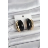 Damla Model Siyah Vintage Gold Renk Kadın Küpe - TJ-BKP11666