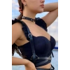 Deri Choker Ve Kemer Harness Takım - Brf632