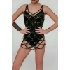 Deri Harness Elbise, Şık Deri Elbise - Brf1255