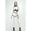 Deri Harness, Göğüs Altı Destekli Harness Takım, Deri Dansçı Kostüm - Brf1402