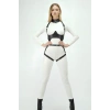 Deri Harness, Göğüs Altı Destekli Harness Takım, Deri Dansçı Kostüm - Brf1402