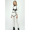 Deri Harness, Göğüs Altı Destekli Harness Takım, Deri Dansçı Kostüm - Brf1402