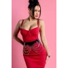 Deri Zincirli Bel Kemeri, Korse Harness - Brf1096