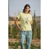 Desenli Ve Baskılı yoga Sport Pijama Takımı