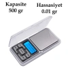 Dijital Hassas Elektronik Cep Terazi Tartı 500 Gr 0.01 Gr Hassasiyet (4887)