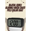Dijital Masa Saati Termometreli Takvim Çalar Saat Led Ekran Pilli