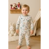 Dinazor Desenli Erkek Bebek Eşofman Takımı %100 Pamuk